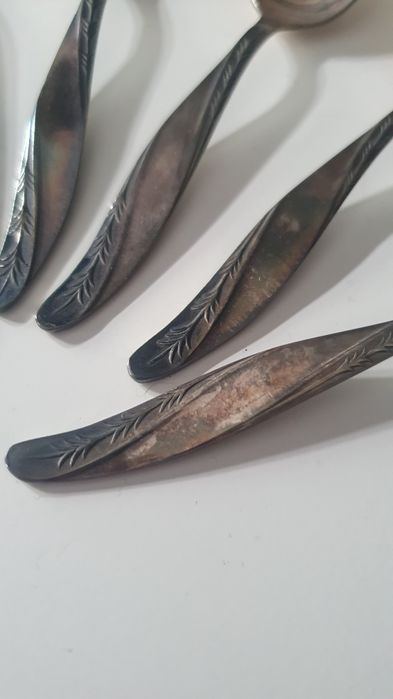 Łyżeczki posrebrzane PRL 1974 – Warszawska Fabryka Platerów Hefra,