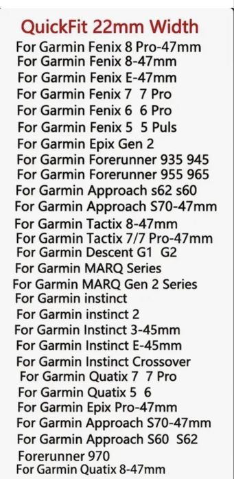 Paski do zegarka Garmin szer 22mm, wysyłka w cenie