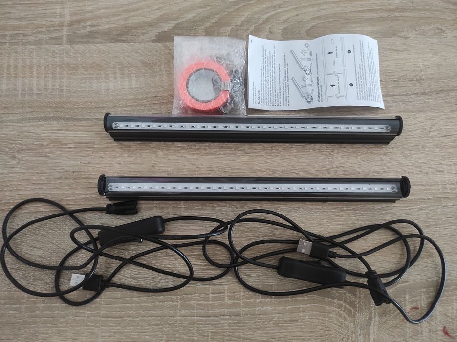 Підсвітка  Флуоресцентні, ультрафіолетові лед лампи 2шт Чорний