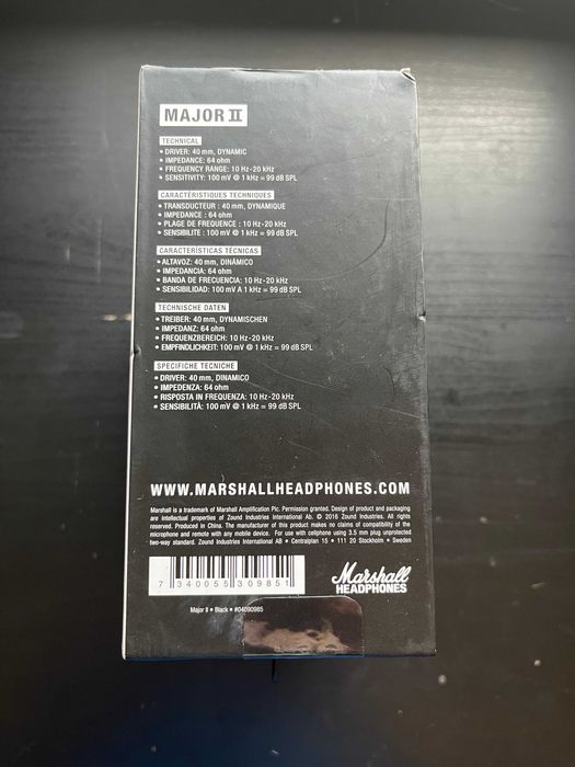 Marshall Major II Headphone Case64740207848194123