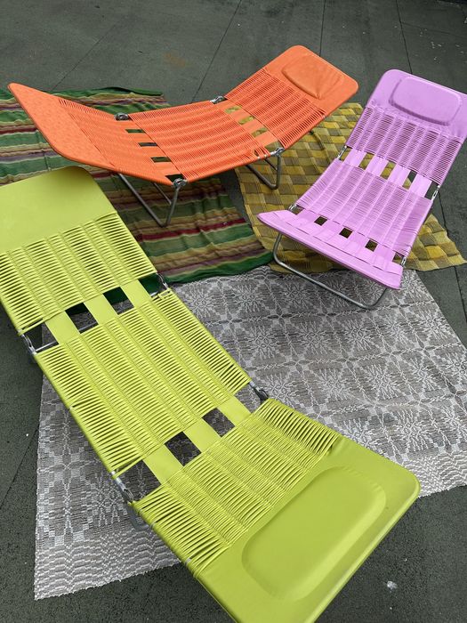 Komplet leżaków lata 70
