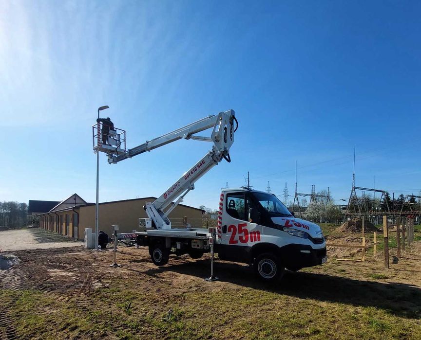 Usługi wynajem zwyżka podest podnośnik koszowy 12m 21m 23m 25m