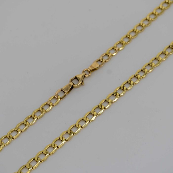 Złoty łańcuszek 585 6,86 gram 60cm Pancerka dmuchana 4,5mm NOWY