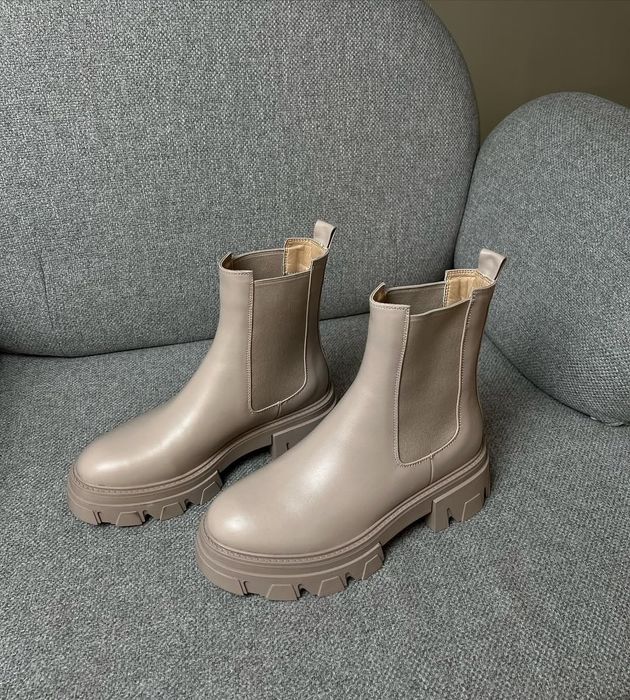 Стильні жіночі черевики Челсі. Зима. Натуральна шкіра