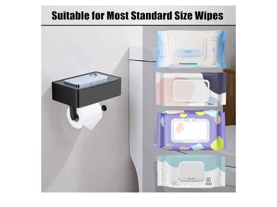 тримач для туалетного паперу з полицею.