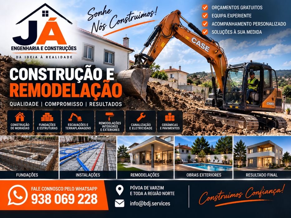 CONSTRUÇÃO E REMODELAÇÃO — JÁ Engenharia e Construções  Da ideia à realidade!