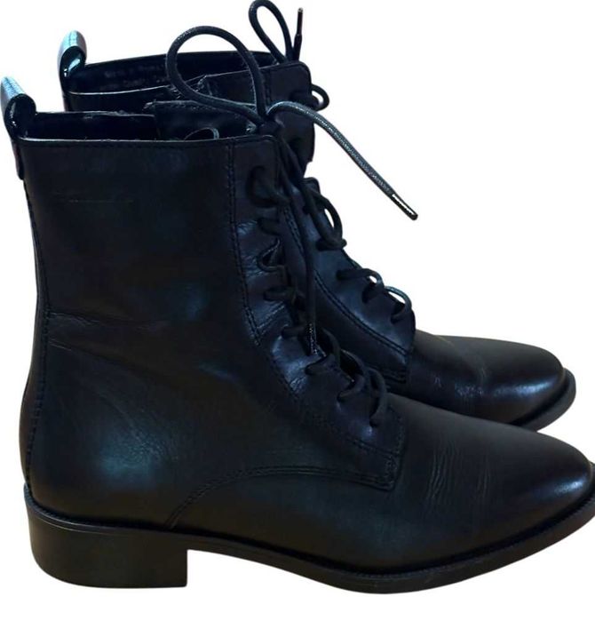 Tamaris Skórzane czarne botki damskie, r 37 wkładka 24,3cm kod 2293