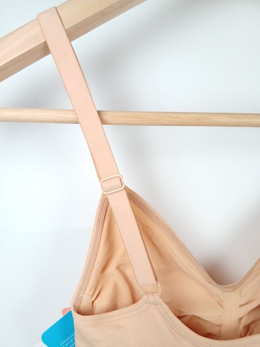 Body modelujące FeelinGirl 3XL wyszczuplające bezszwowe push up nude