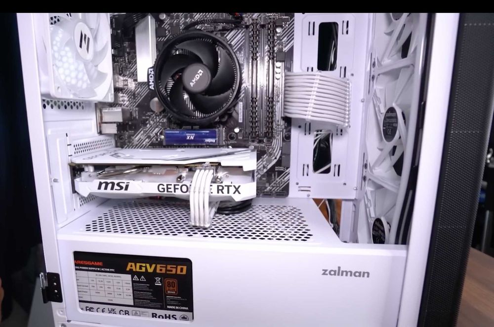 Komputer do gier Ryzen 5600X RTX 4060 All white gwarancja