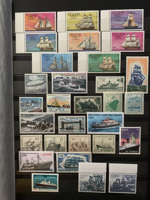 Почтовые марки Флот корабли !