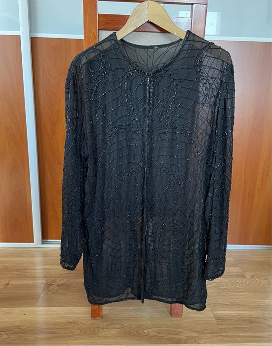 Narzutka. Szyfon z koralikami XL