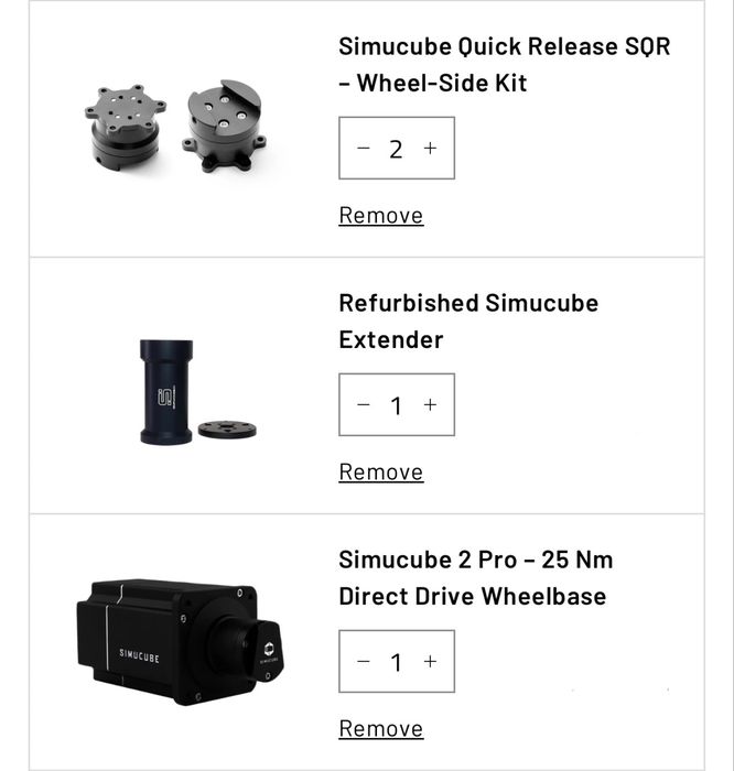 Simucube 2 Pro + 1xSQR2 + Extensor com garantia