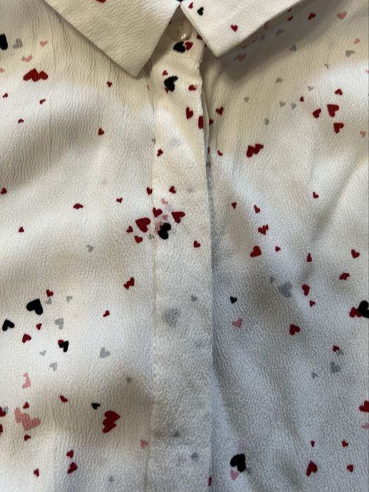 Biała koszula Solar w serduszka 34 36