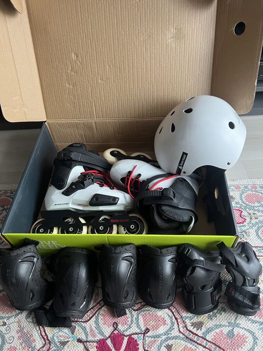 Rolki Rollerblade Twister Edge X rozmiar 36.5 (23.0 cm) + kask + ochraniacze