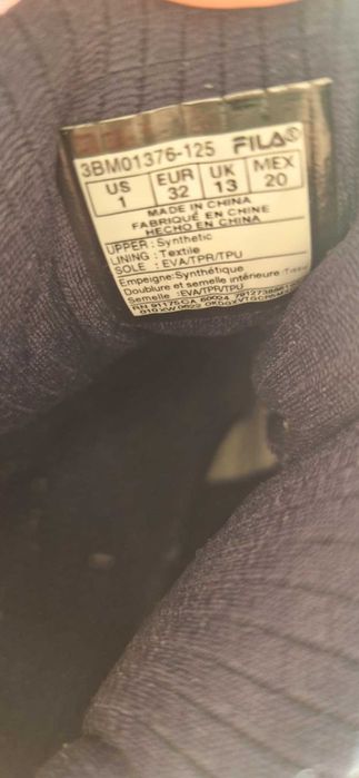 Buty fila dla chłopca