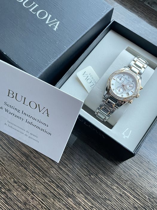 Годинник з 21 діамантами Bulova diamond diamonds часы с бриллмантами