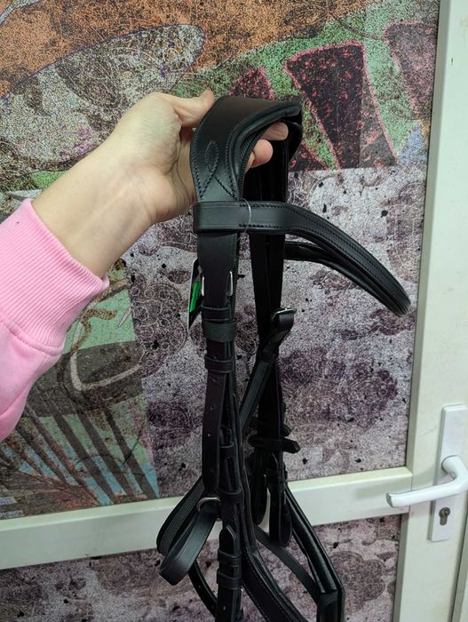 Ogłowie anatomiczne skórzane cob lub full