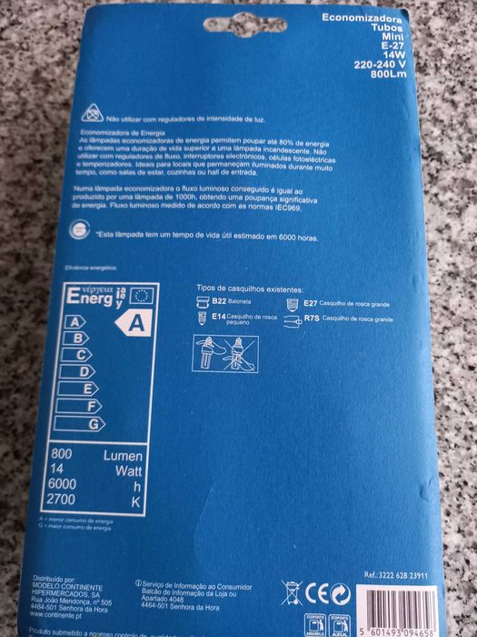 Lâmpadas Economizadoras packs novos