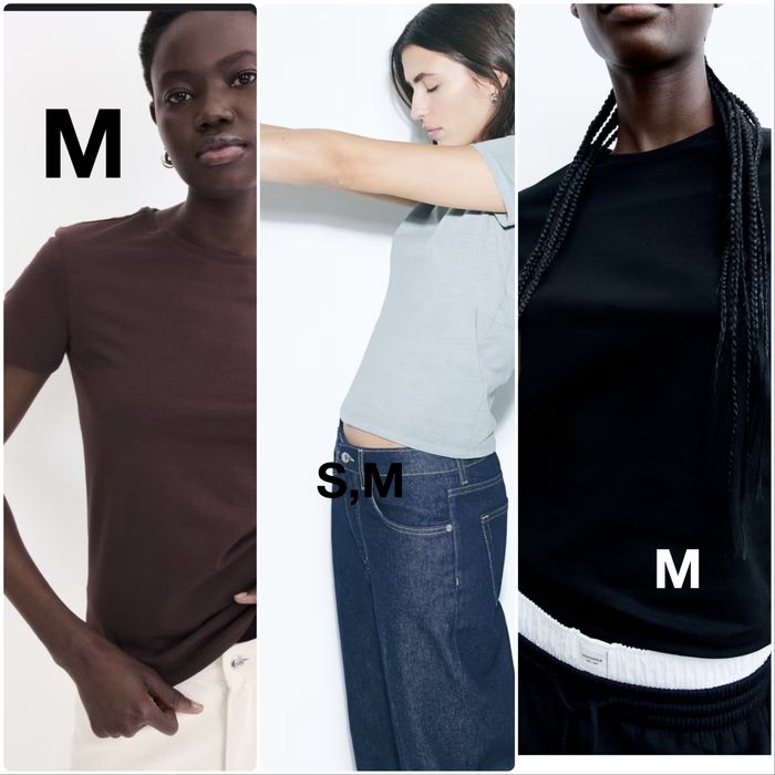 H&M футболки базові hm S, M