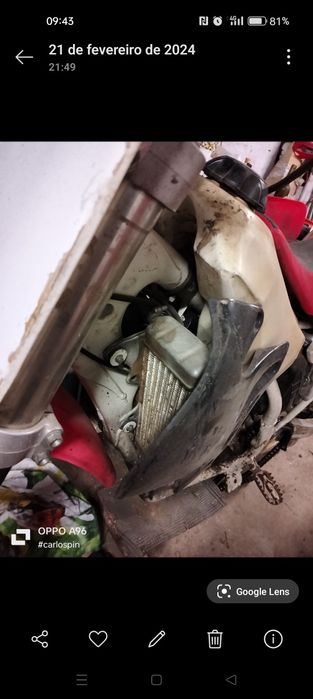 Honda cr 250 sem motor