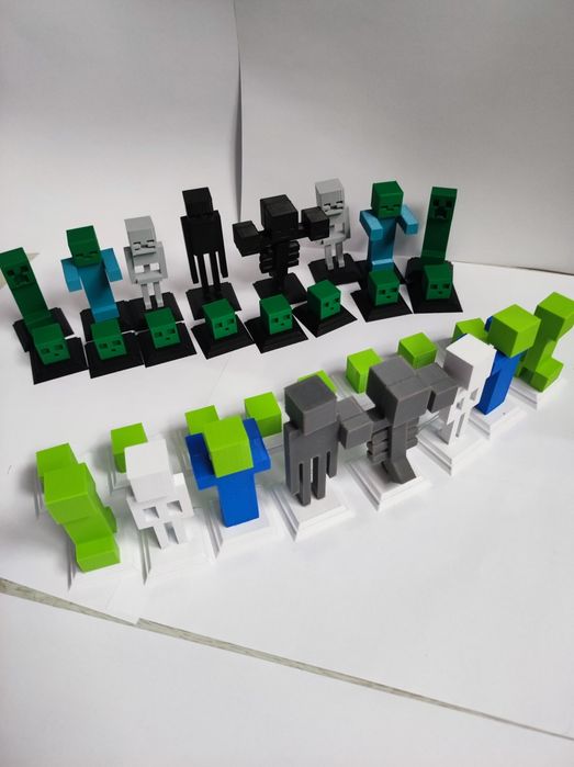 Minecraft -  pionki szachy zestaw do gry