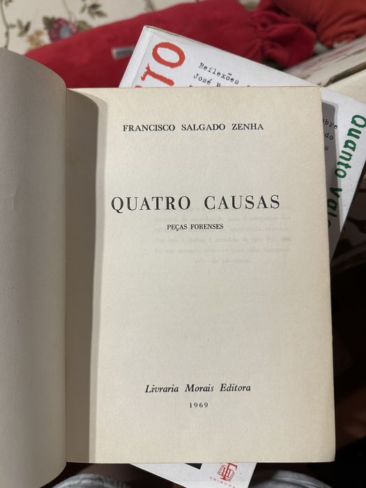 Livro raro Francisco SALGADO ZENHA - QUATRO CAUSAS