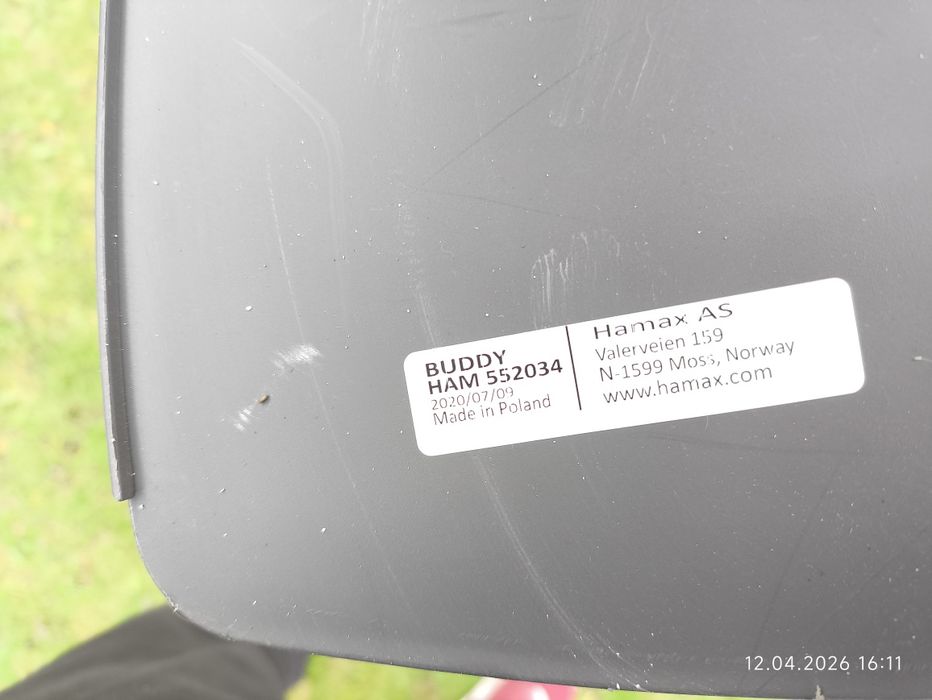 Fotelik rowerowy Hamax Buddy czerwony