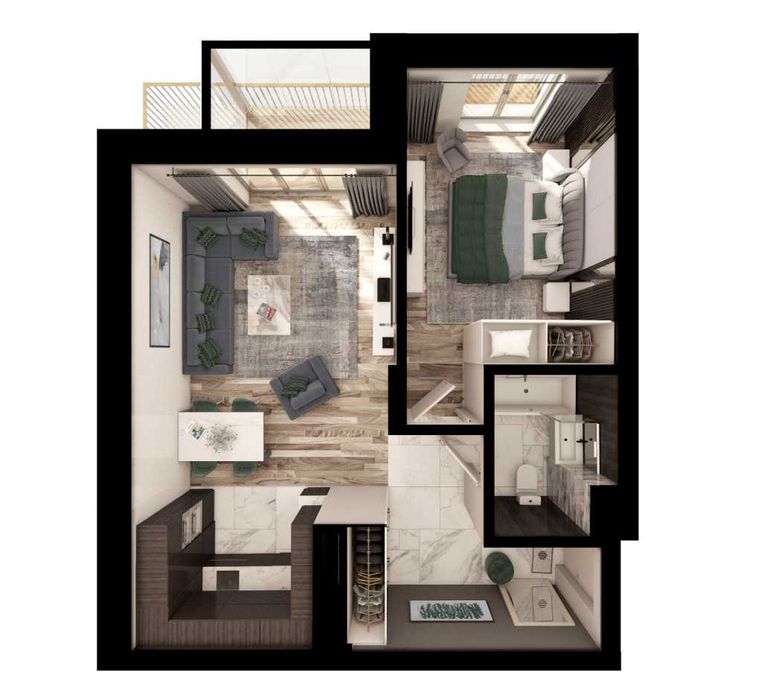 Illinsky House | 1к 57м² | Вид на Поділ | Клубний будинок | Без %