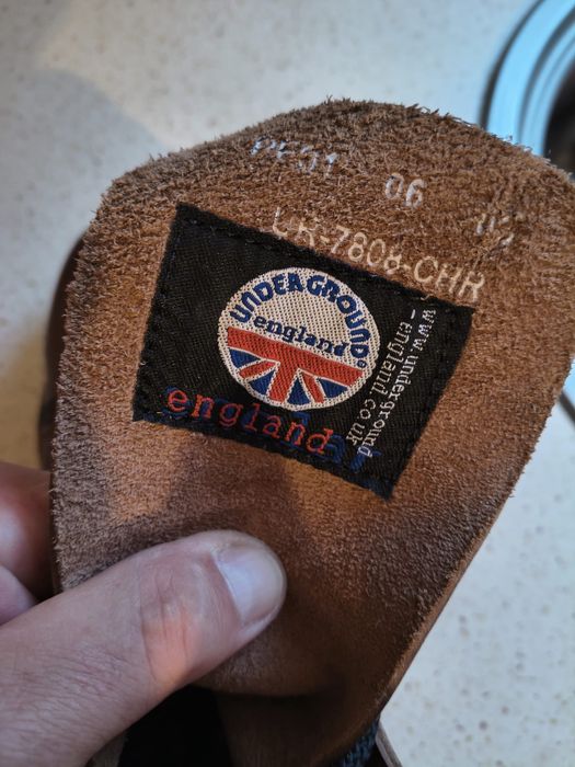 Nowe buty Underground England 10-eye Boots – skóra naturalna – UK 8 / EU 42