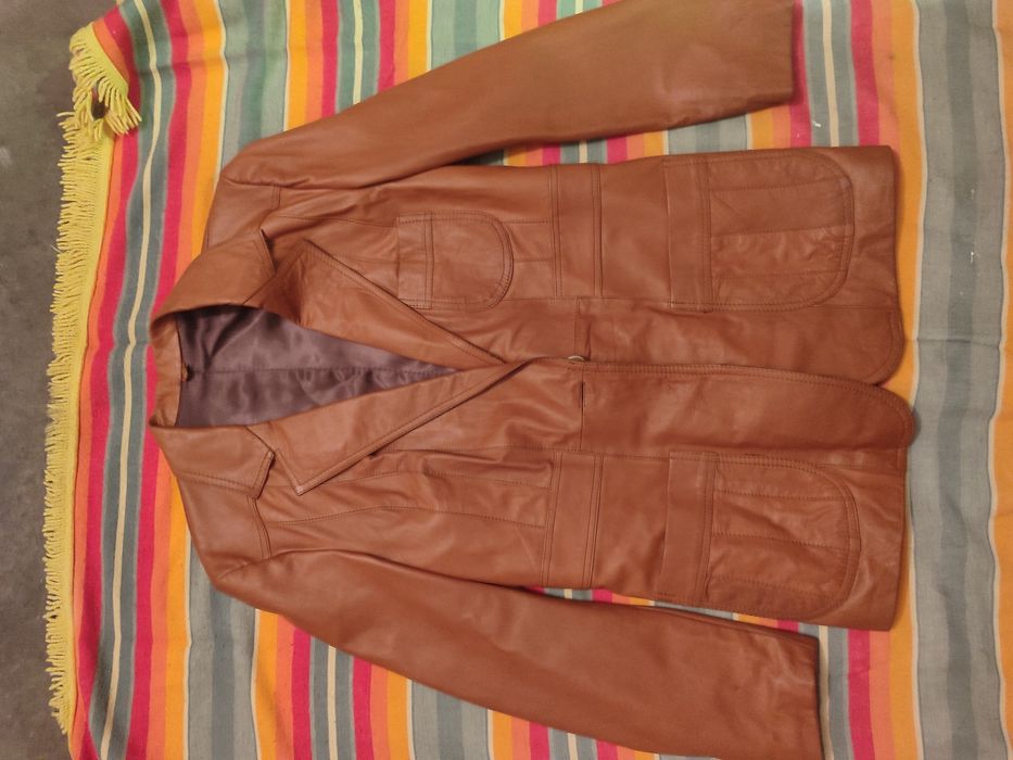 KURTKA SKORA Cielak Stan ideal . Rok 81 fabryka marka RENIFER