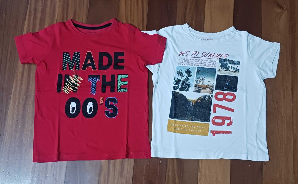 Conjunto de 8 t-shirts para criança - 7/8 anos