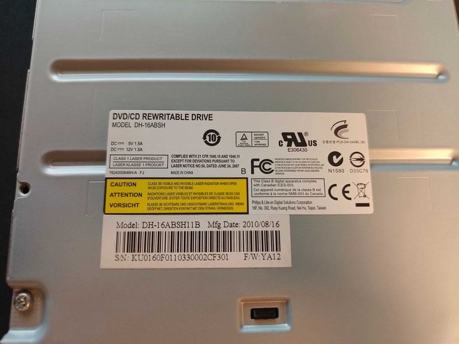 Drive DVD/CD Rewritable Lite-On DH-16ABSH - SATA