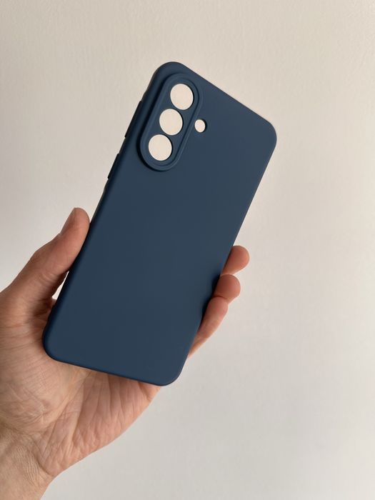 Etui Plecki Silikonowe Granatowe + SZKŁO hartowane do SAMSUNG GALAXY A57