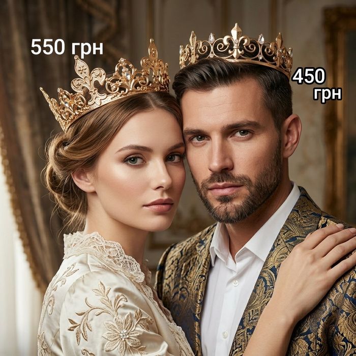 Корони металеві, діадеми