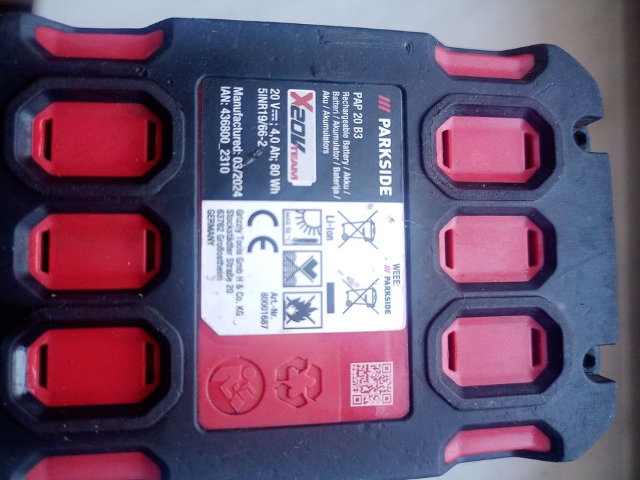 Akumulator Parkside 20v 4Ah