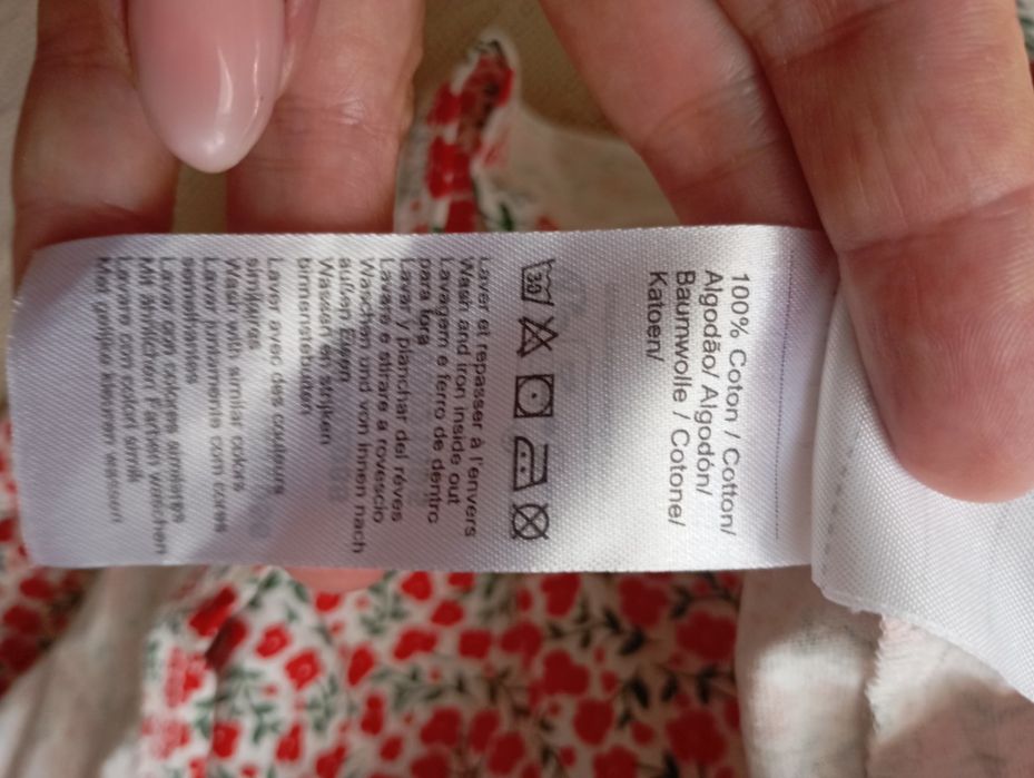 VERTBAUDET 13-15L nowa markowa długa sukienka bawełniana maxi kwiaty