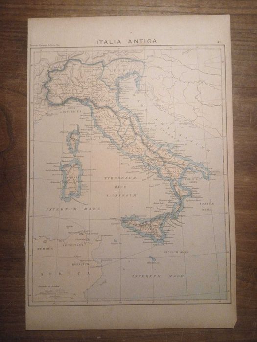 Mapa Italia Antiga (Final Séc XIX, Início Séc XX)