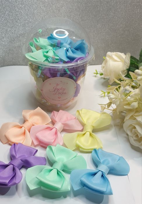 Kit Com 12 Laços Infantis com 6 Cores