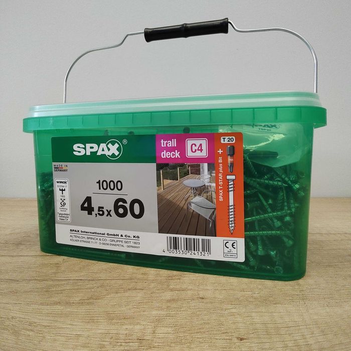 Wkręty do deski tarasowej Spax 4,5 x 60 1000szt.