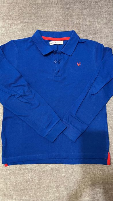 bluzka polo z długim rękawem 158-164