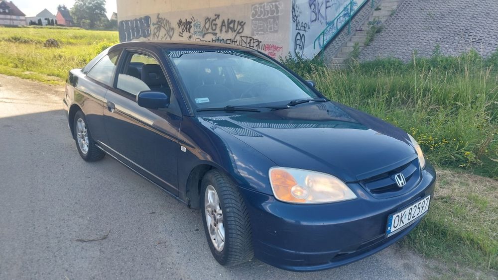 Fajna Honda Civic coupe 1.7 LPG klimatyzacja ważne opłaty