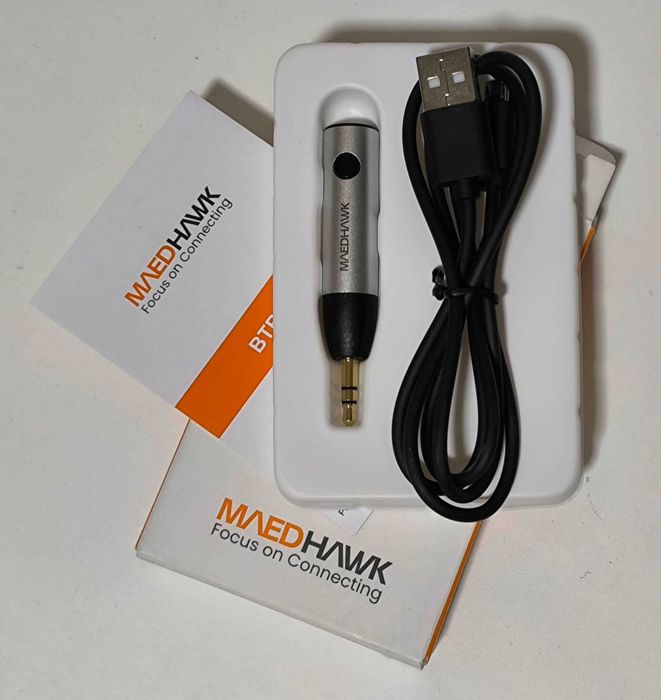 Автомобільний Bluetooth 5.0 адаптер аудіо MaedHawk BTR005 3,5мм