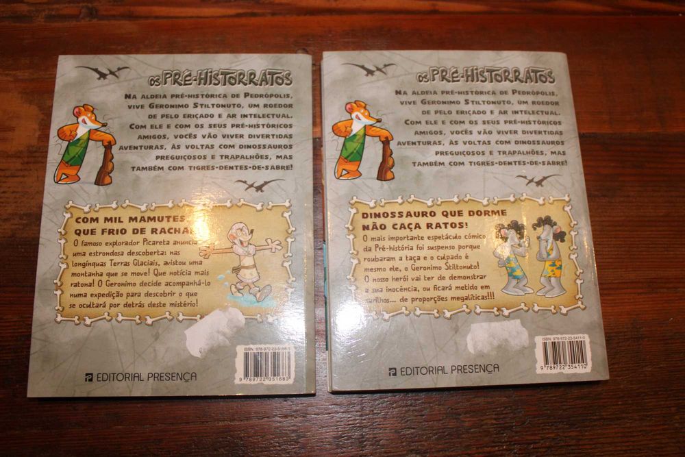 Livros Geronimo Stilton- Os Pré-Historratos