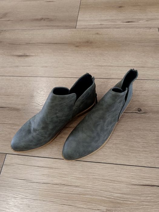 Botki buty krótkie kozaki zielone 42 nowe 26.7 wkładka