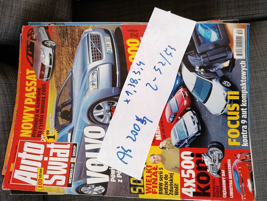 gazety motoryzacyjne Auto Świat 2004  rocznik bez 4 numerów