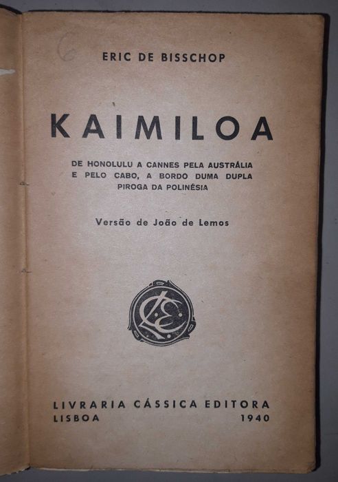 Livro - Ref PART-1- Eric de Bisschop - Kaimiloa