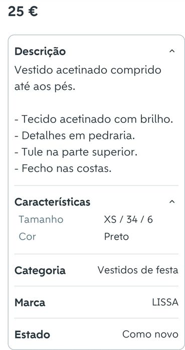 Vestido de festa.
