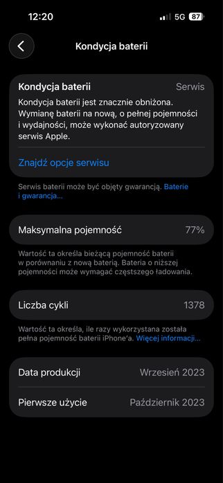 Iphone 15 128GB 77% bateria