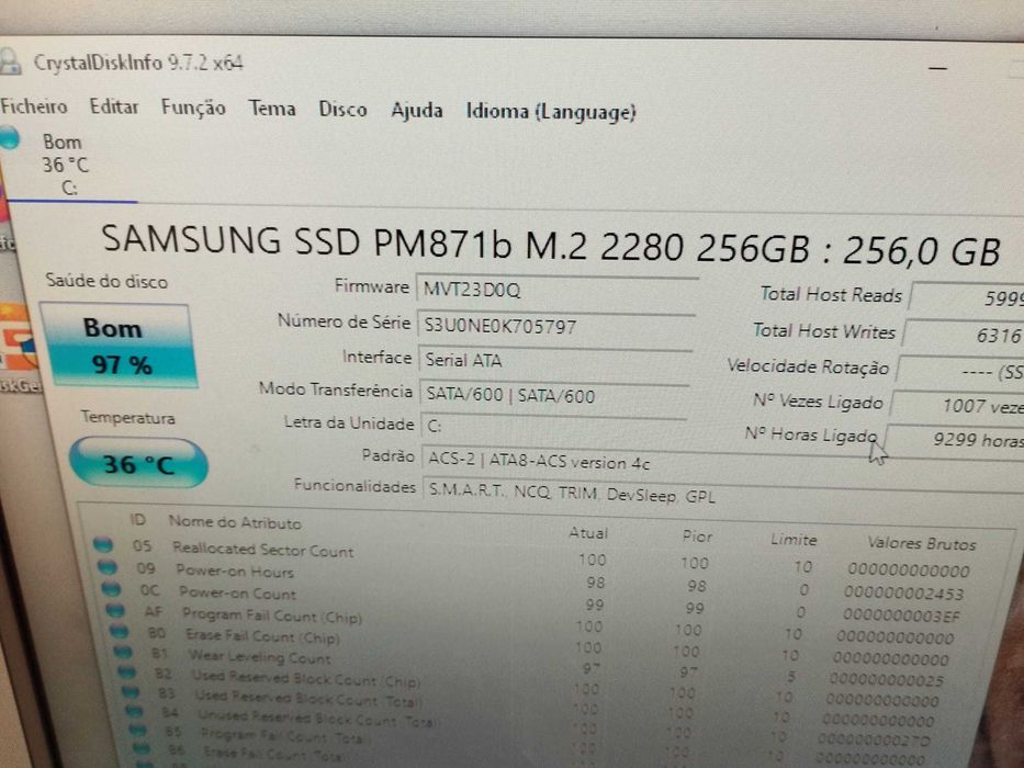Disco SSD M2 SATA 256GB