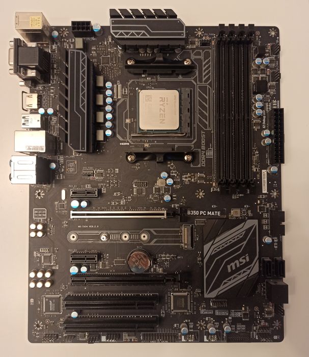 Комплект AMD AM4: MSI B350 PC MATE + AMD Ryzen 5 5500